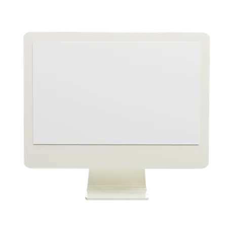 Blank monitor  3D Illustration