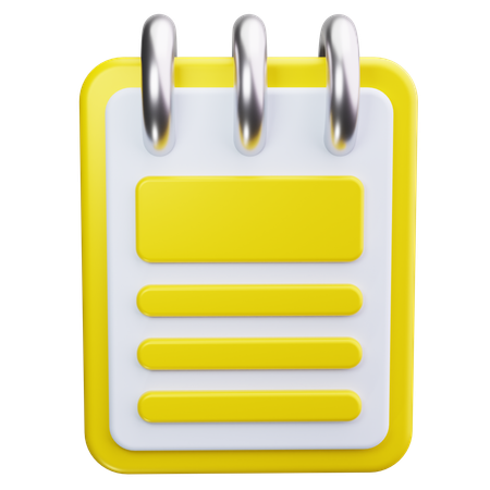 Blank Notebook  3D Icon