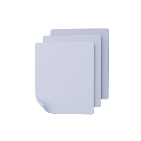 Blank Paper  3D Icon