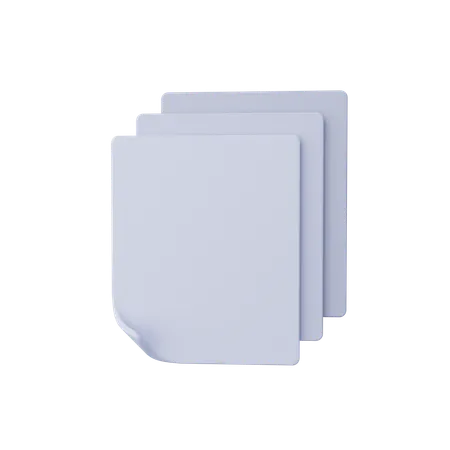 Blank Paper  3D Icon