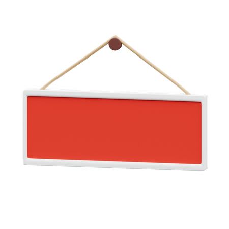 Blank plank board  3D Icon