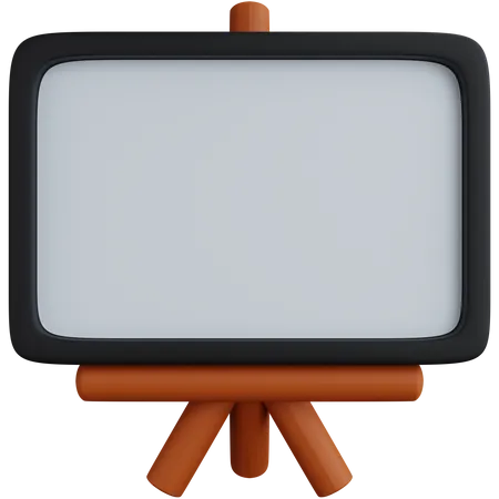Blank Whiteboard 3D Icon