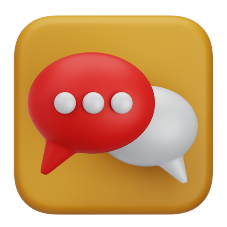 Blasen-Chat  3D Icon