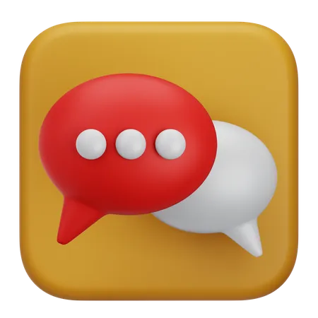 Blasen-Chat  3D Icon