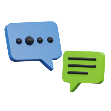 Blasen-Chat  3D Icon