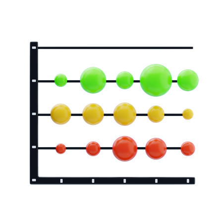 Blasendiagramm  3D Icon