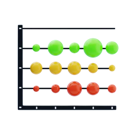 Blasendiagramm  3D Icon