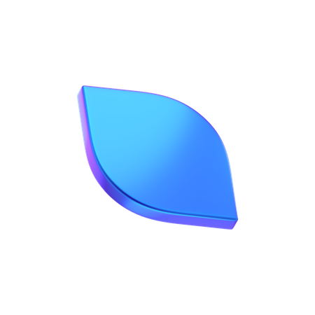 Blatt abstrakte Form  3D Icon