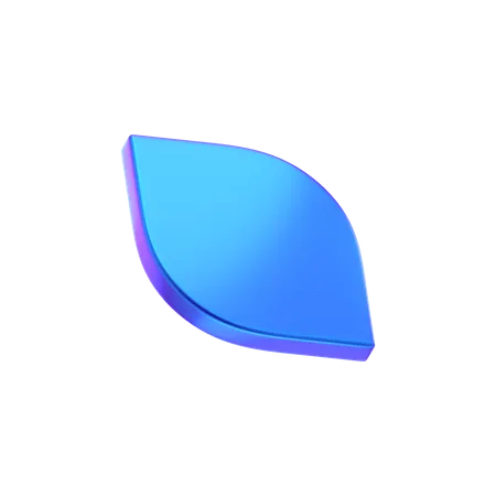 Blatt abstrakte Form  3D Icon