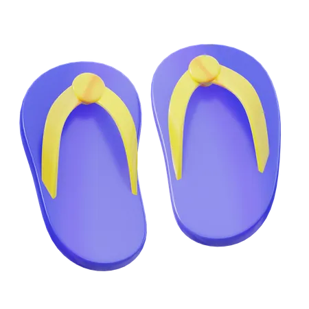 Blaue Flip-Lop  3D Icon