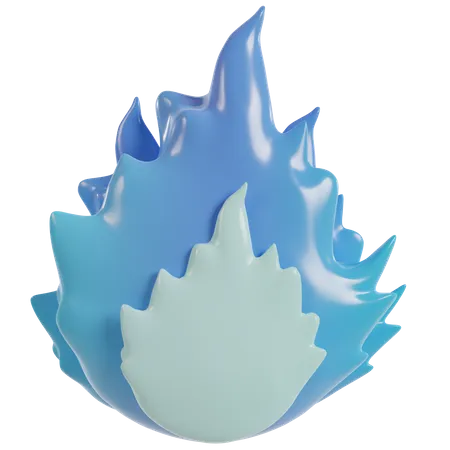 Blaue Flamme  3D Icon