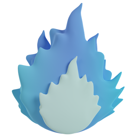 Blaue Flamme  3D Icon