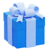 blaue Geschenkbox