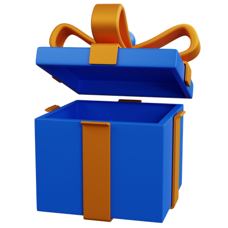 Blaue Geschenkbox  3D Icon