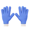 blaue Gummihandschuhe