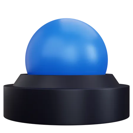 Blaue Kugellampe  3D Icon