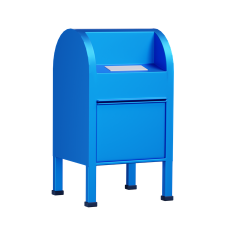 Blauer Straßenbriefkasten  3D Icon