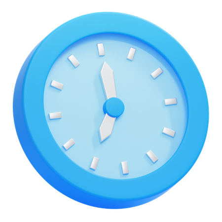 Blaue Uhr  3D Icon