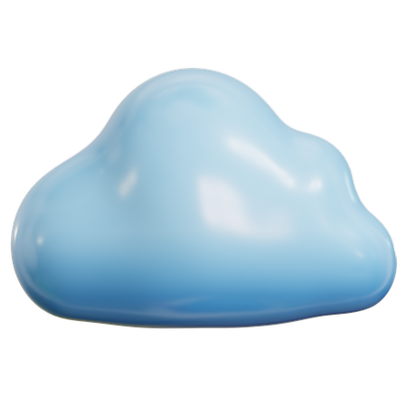 Blaue Wolke  3D Icon