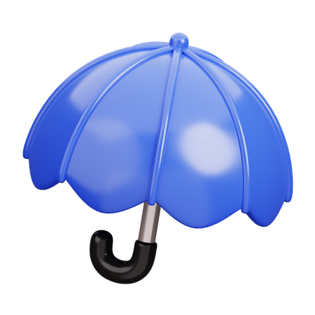 Blauer Regenschirm  3D Icon