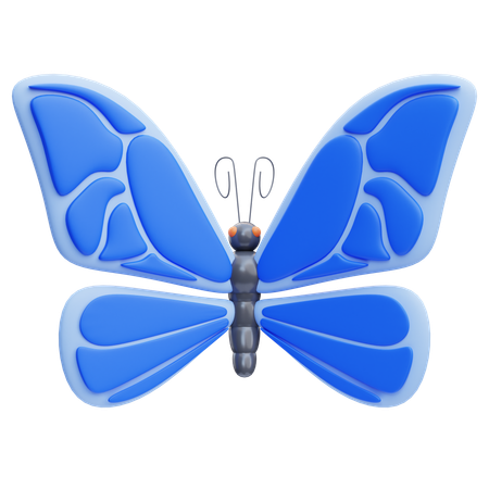 Blauer Schmetterling  3D Icon