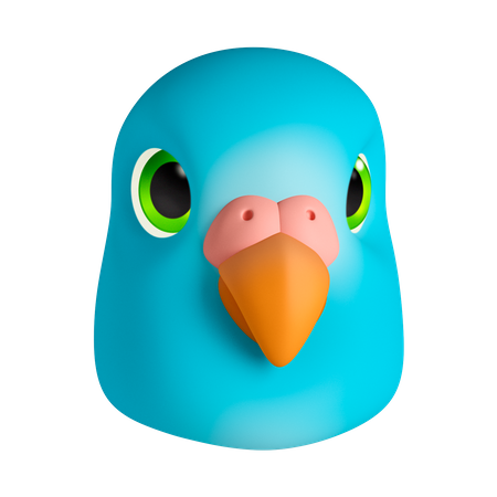 Blauer Vogel  3D Icon