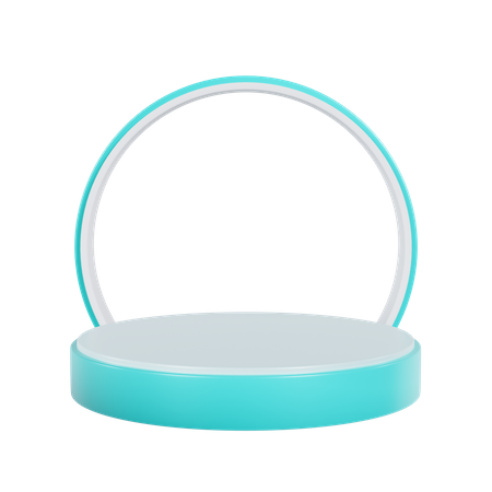 Blaues Aqua-Podium  3D Icon