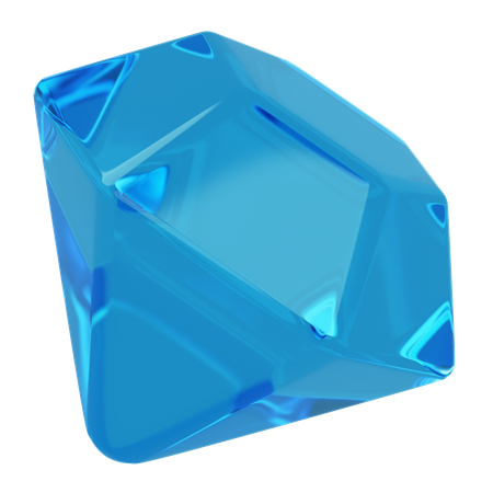 Blaues Diamantspiel  3D Icon