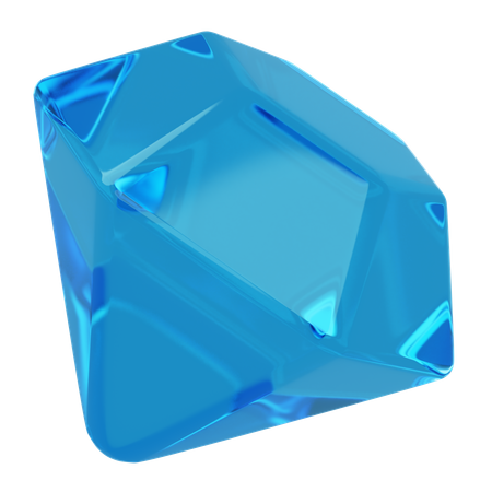 Blaues Diamantspiel  3D Icon