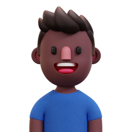 Blaues hemd mann  3D Icon