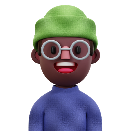 Blaues hemd mann  3D Icon