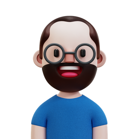 Blaues hemd mann  3D Icon