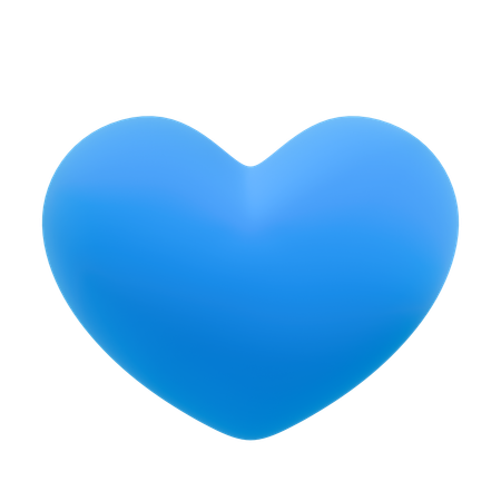 Blaues Herz  3D Icon