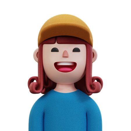 Blaues hemd frau  3D Icon