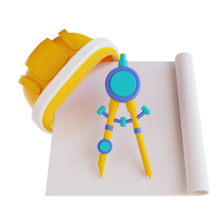 Blaupausenplan  3D Icon