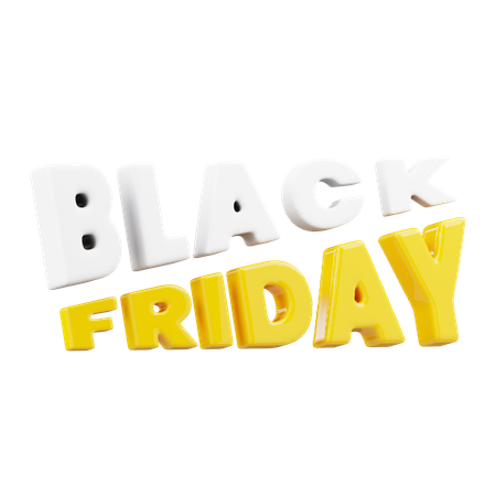 Blck Friday Text  3D Icon