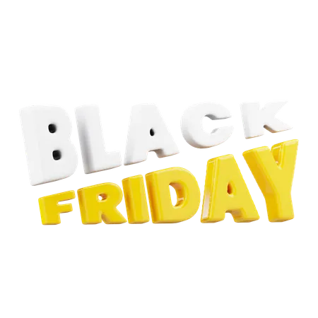 Blck Friday Text  3D Icon