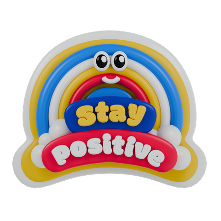 Bleib positiv  3D Sticker