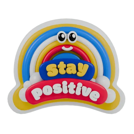 Bleib positiv  3D Sticker