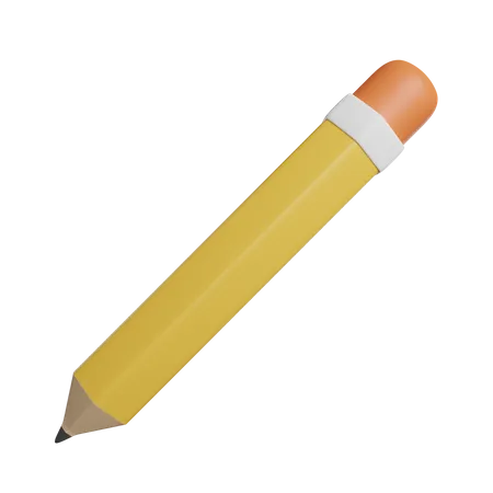 Bleistift Schulbedarf 3D Icon