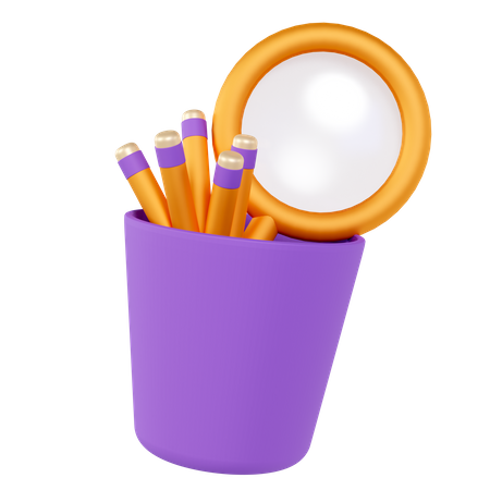 Bleistiftbecher  3D Icon