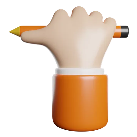 Bleistift halten  3D Icon