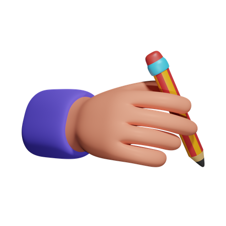 Bleistift halten  3D Icon