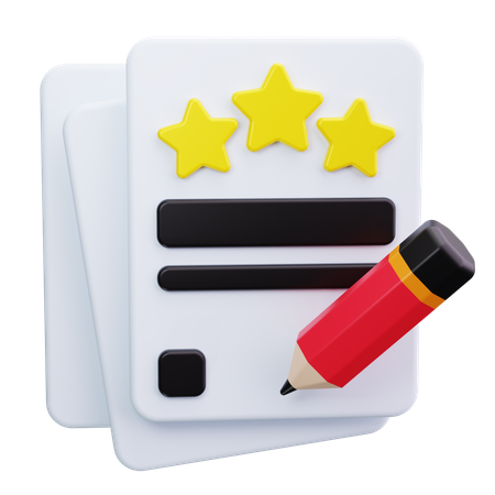 Bleistift Papier  3D Icon