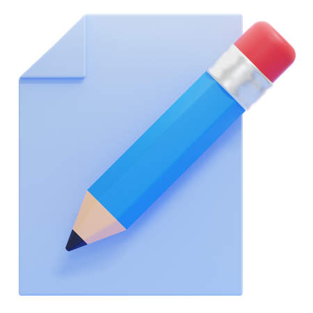 Bleistift und Papier  3D Icon