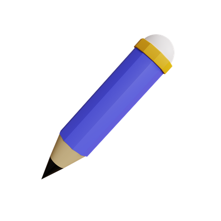 Bleistift und Radiergummi  3D Icon