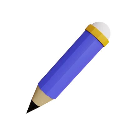 Bleistift und Radiergummi  3D Icon