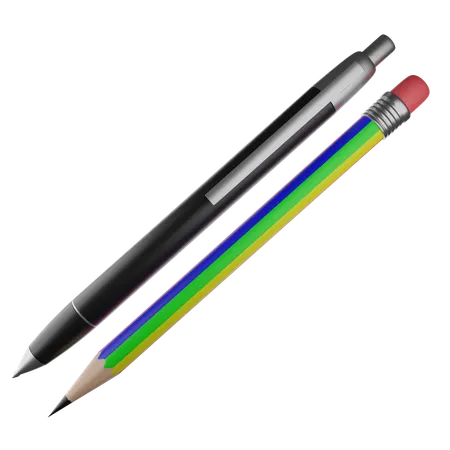 Bleistift und Stift  3D Icon