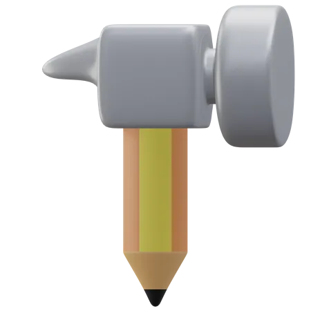Bleistiftkorrektur  3D Icon