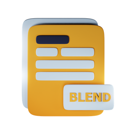 Blend-Dateierweiterung  3D Icon